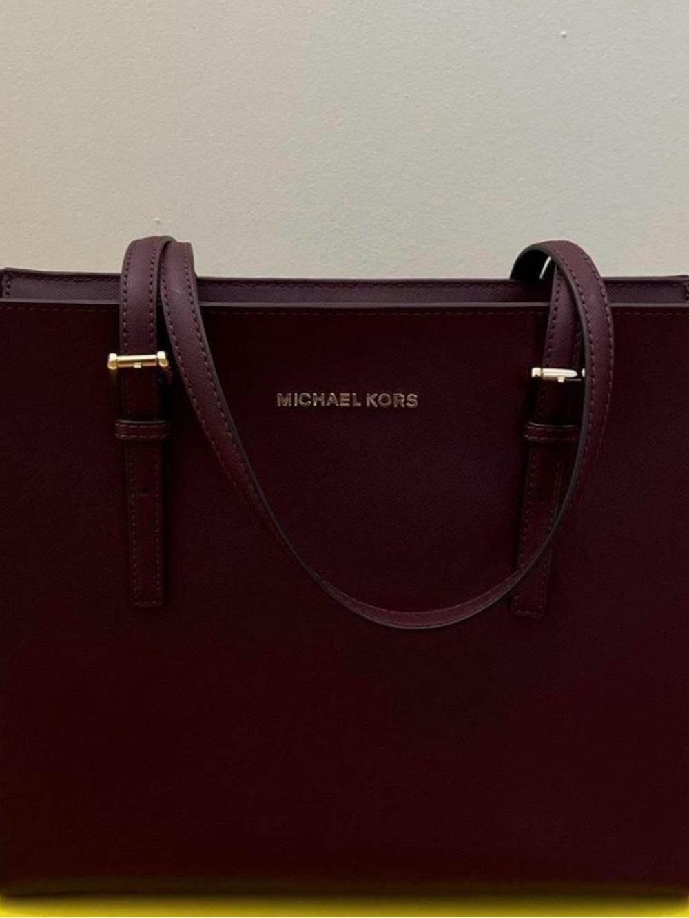 Michael Kors Burgundy Tote Bag